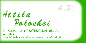 attila poloskei business card